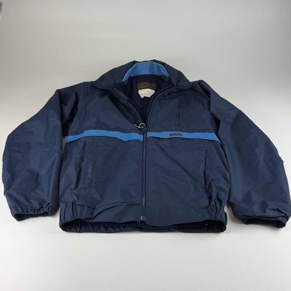 Eddie Bauer Vintage Gore-Tex Jacket‎ Mens Medium Navy Blue Full Zip Windbreaker